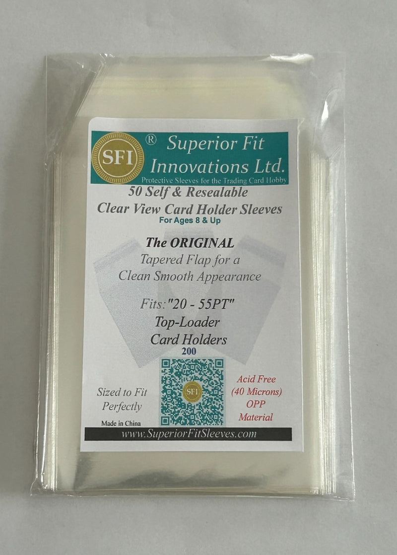 Superior Fit 20-55PT Top-Loader Clear View Card Sleeves