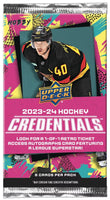 2023/24 Upper Deck Credentials Hockey Hobby Pack