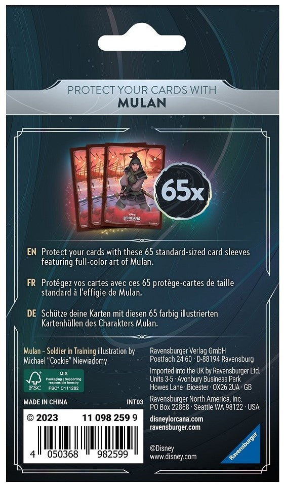 Disney Lorcana: Rise of the Floodborn Card Sleeves - Mulan