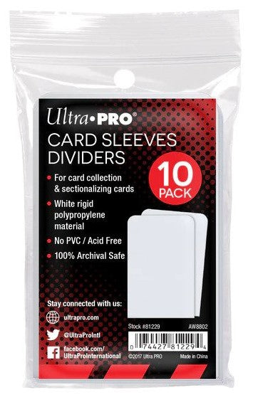 Ultra-Pro Card Sleeves Dividers