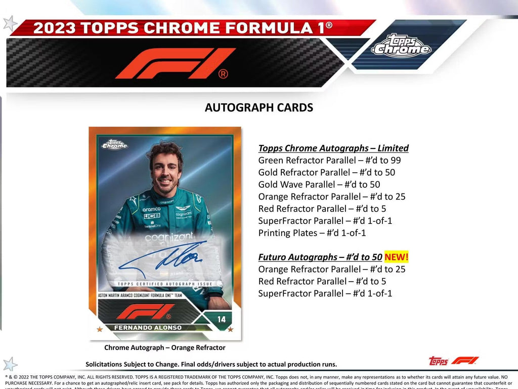 2023 Topps Chrome Formula 1 Racing Hobby Pack