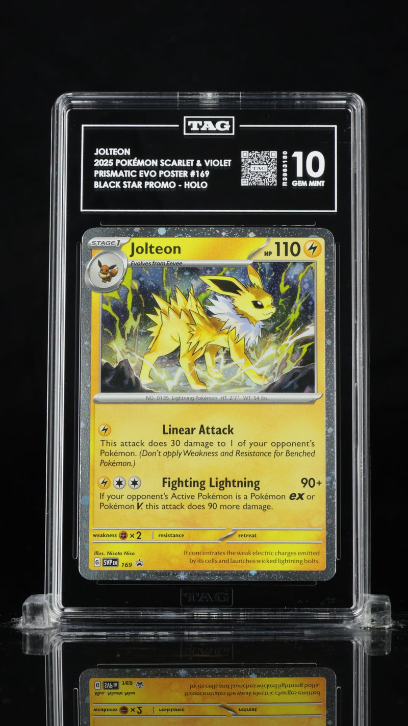 JOLTEON - TAG 10 - 2025 Pokémon Scarlet & Violet Black Star Promos #169 - Holo