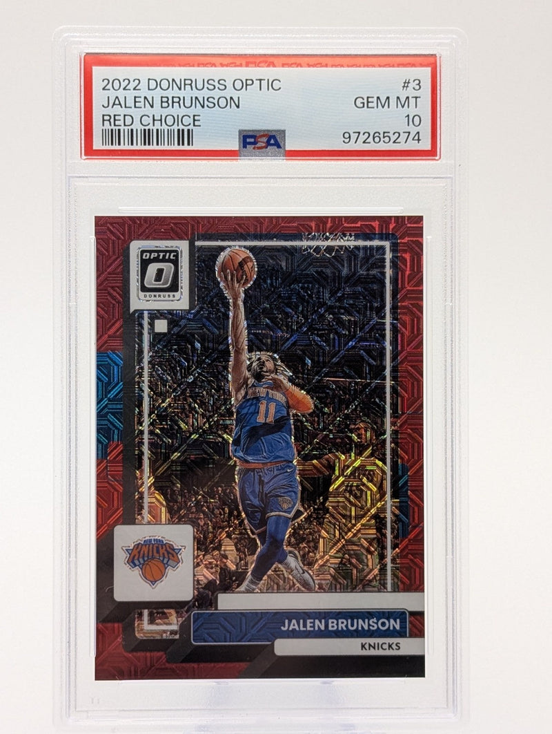 2022 Donruss Optic Jalen Brunson Red Choice PSA 10