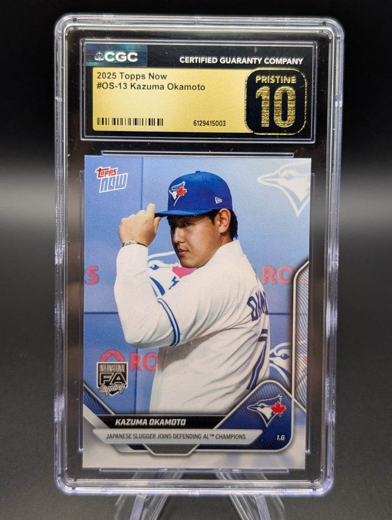 2025 Topps Now #OS-13 Kazuma Okamoto CGC Pristine 10