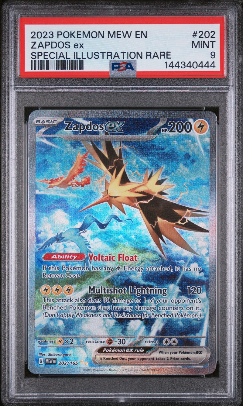 2023 Pokemon Mew 151 #202 Zapdos ex Special Illustration Rare PSA 9