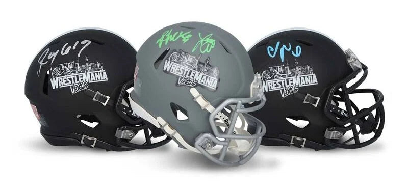 2026 Fanatics Under Wraps Wrestlemania 42 Autographed WWE Mini Helmet