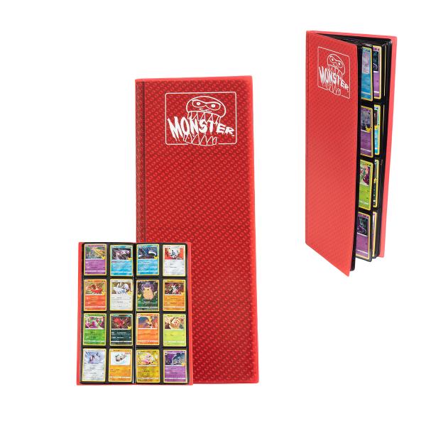Monster Tower Binder - 8 Pocket Binder - Red