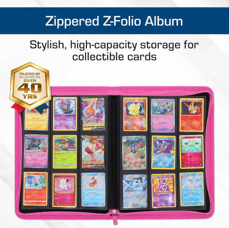 BCW Z-Folio 9-Pocket LX Album - Pink