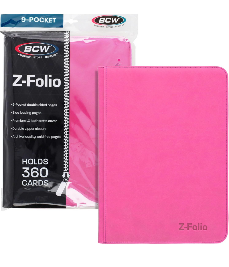 BCW Z-Folio 9-Pocket LX Album - Pink
