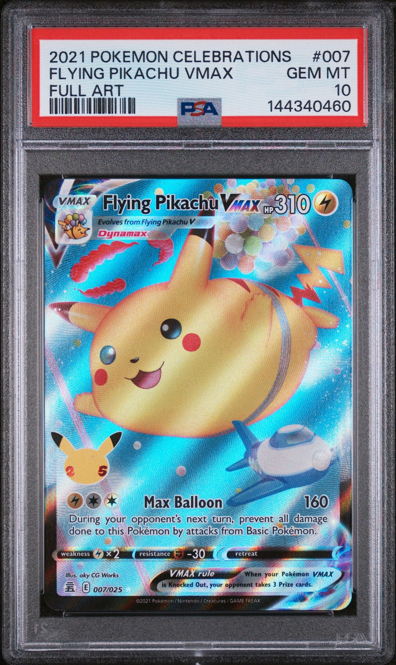2021 Pokemon Celebrations #007 Flying Pikachu VMAX Full Art PSA 10