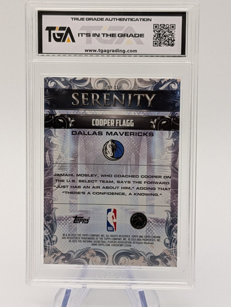 2025 Topps Chrome Cooper Flagg #SY-11 Serenity RC TGA 9.5 NGM