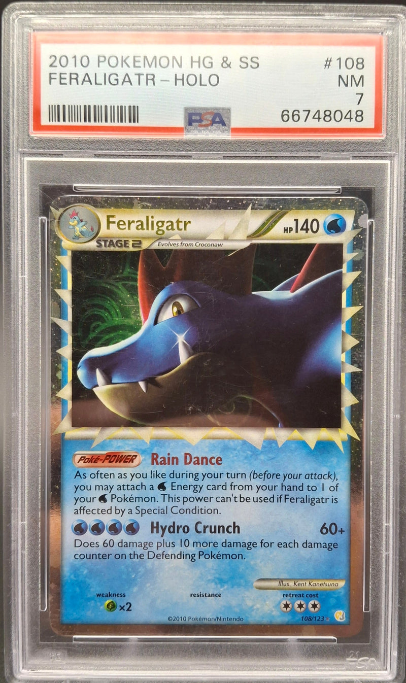 2010 Pokemon HeartGold & SoulSilver #108 Feraligatr Holo PSA 7