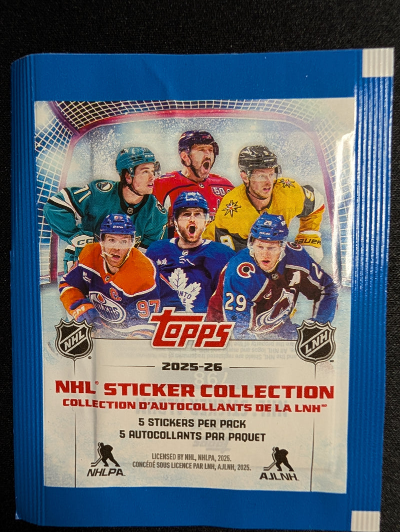 2025 Topps NHL Sticker Box