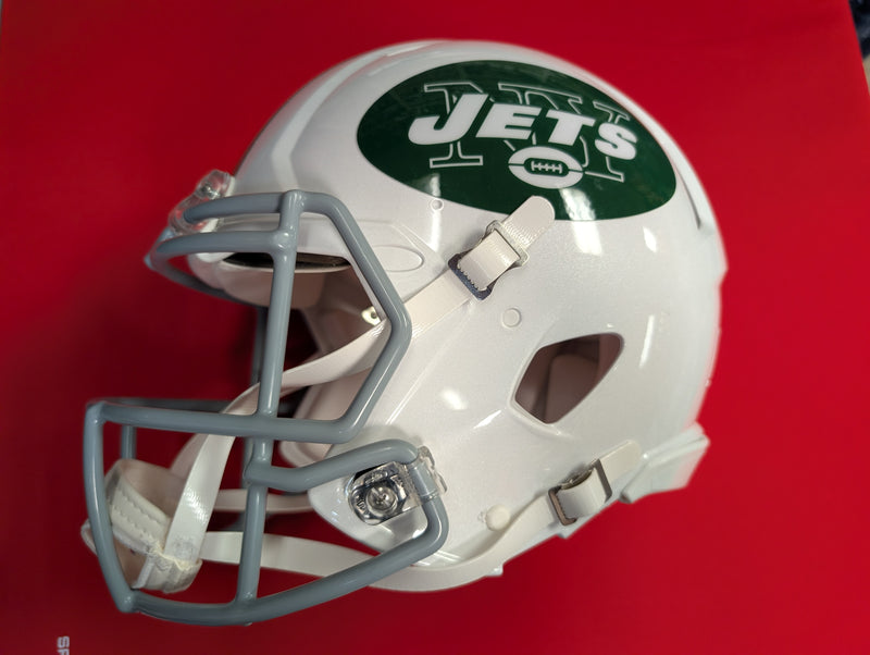 New York Jets Riddell Speed Authentic Helmet - Classic White Alternate