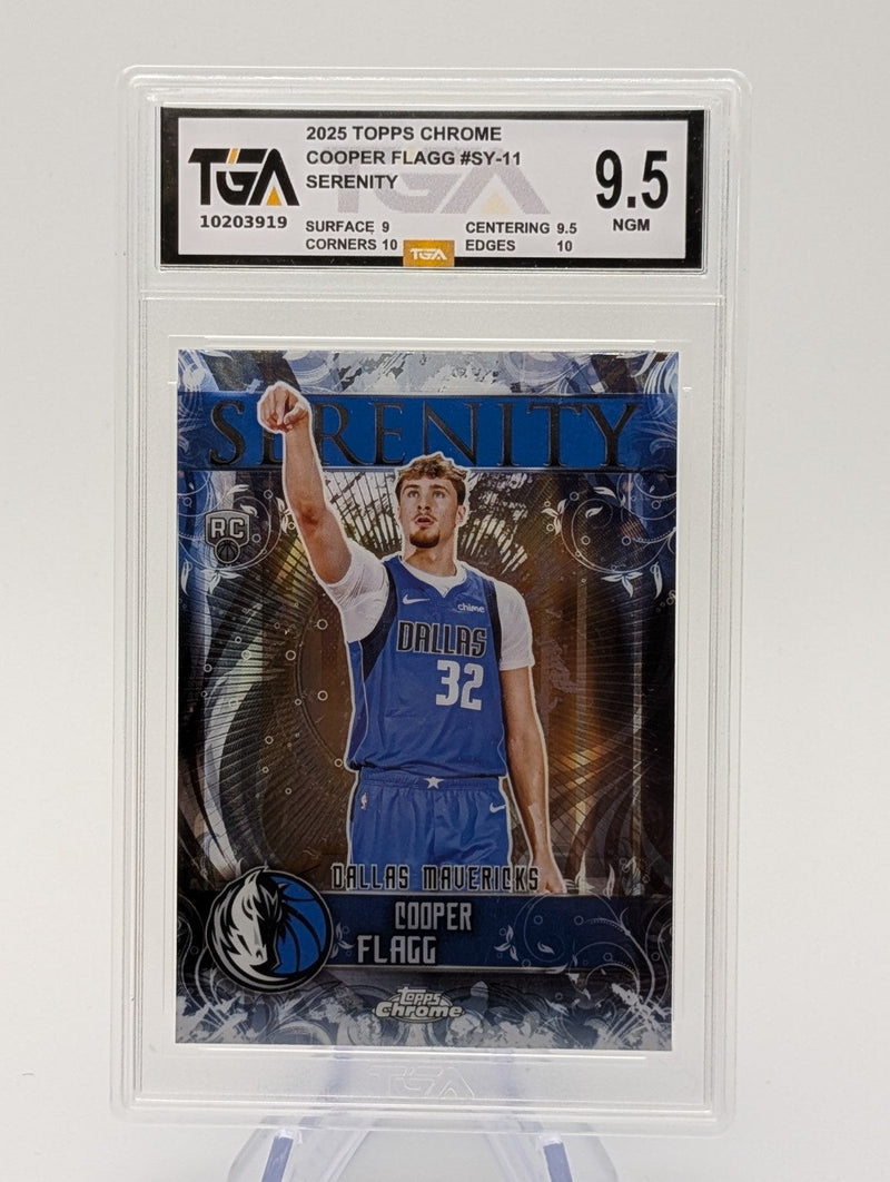 2025 Topps Chrome Cooper Flagg #SY-11 Serenity RC TGA 9.5 NGM