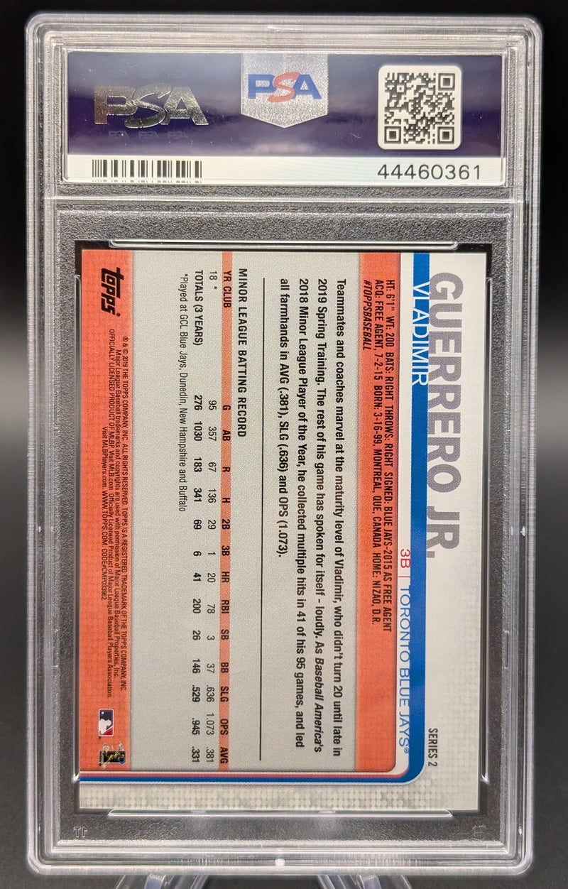 2019 Topps Vladimir Guerrero Rookie Error Card PSA 9