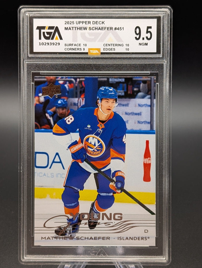 2025-26 Upper Deck Series 2 Matthew Schaefer Young Guns #451 TGA 9.5 NGM