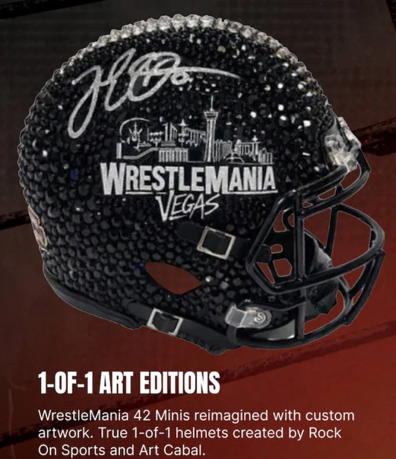 2026 Fanatics Under Wraps Wrestlemania 42 Autographed WWE Mini Helmet