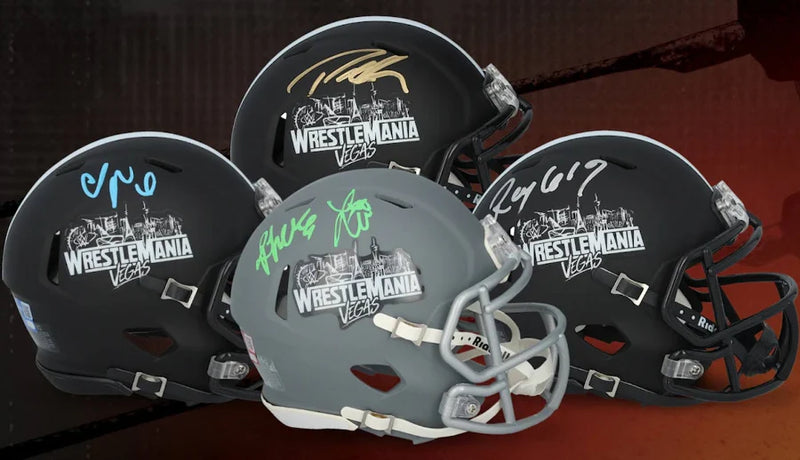2026 Fanatics Under Wraps Wrestlemania 42 Autographed WWE Mini Helmet