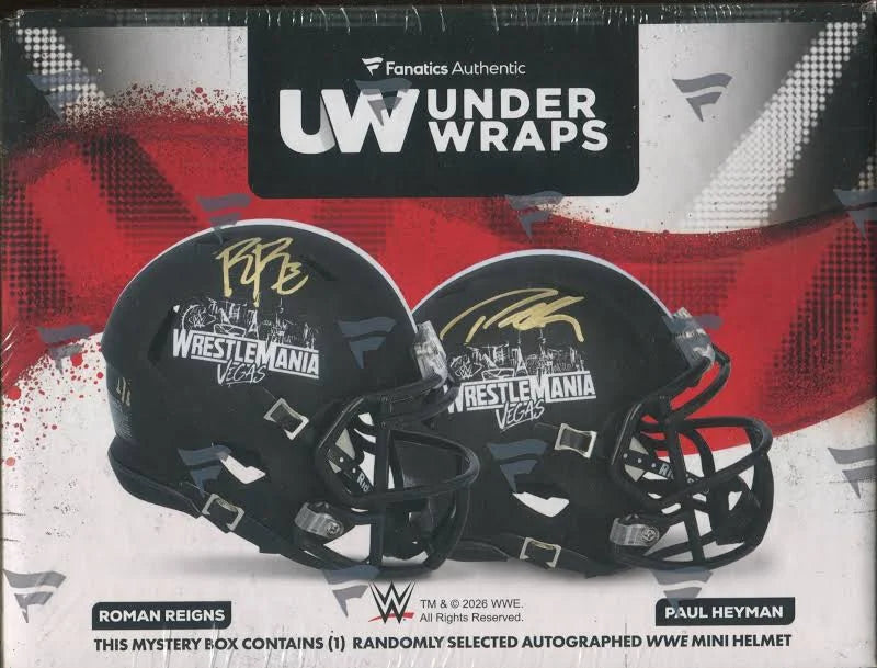 2026 Fanatics Under Wraps Wrestlemania 42 Autographed WWE Mini Helmet