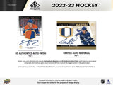 2022/23 Upper Deck SP Authentic Hockey Hobby Box