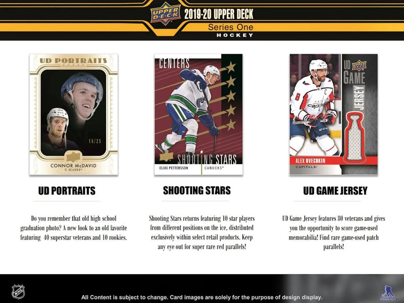 2019/20 Upper Deck Series 1 Hockey Retail Pack