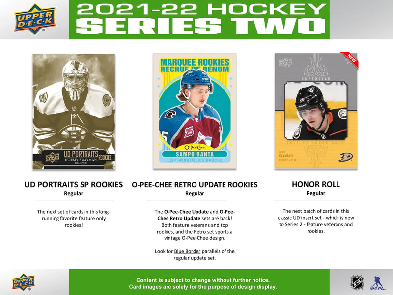 2021/22 Upper Deck Series 2 Hockey Retail Tin