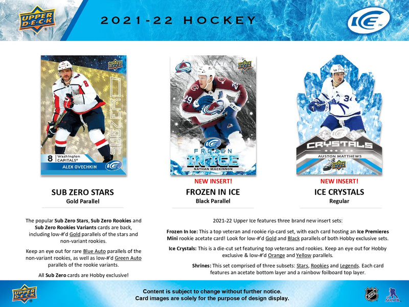 2021/22 Upper Deck ICE Hockey Hobby Box