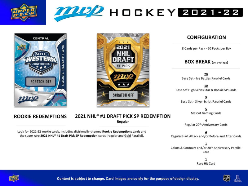 2021/22 Upper Deck MVP Hockey Fat Pack