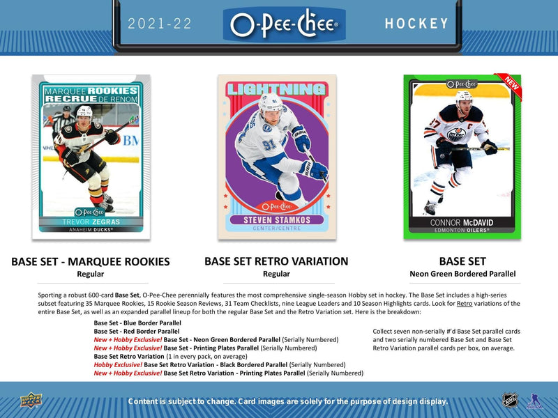 2021/22 Upper Deck O-Pee-Chee Hockey Hobby Pack