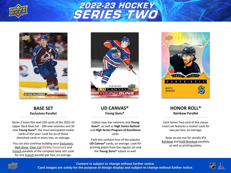 2022/23 Upper Deck Series 2 Hockey Hobby Box