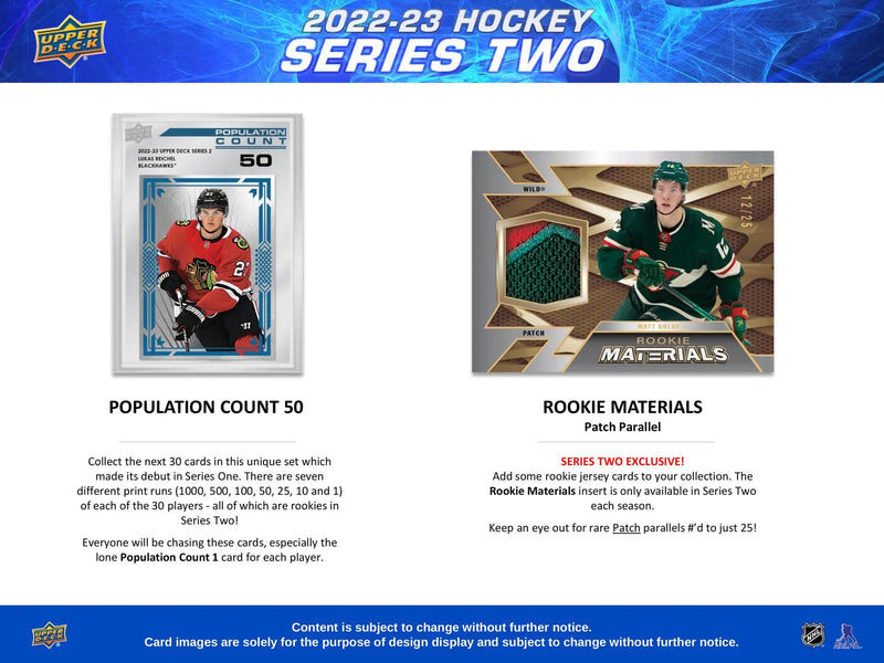 2022/23 Upper Deck Series 2 Hockey Hobby Pack