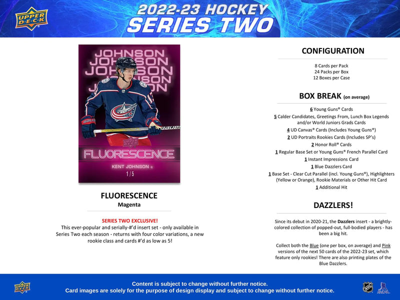 2022/23 Upper Deck Series 2 Hockey Hobby Pack