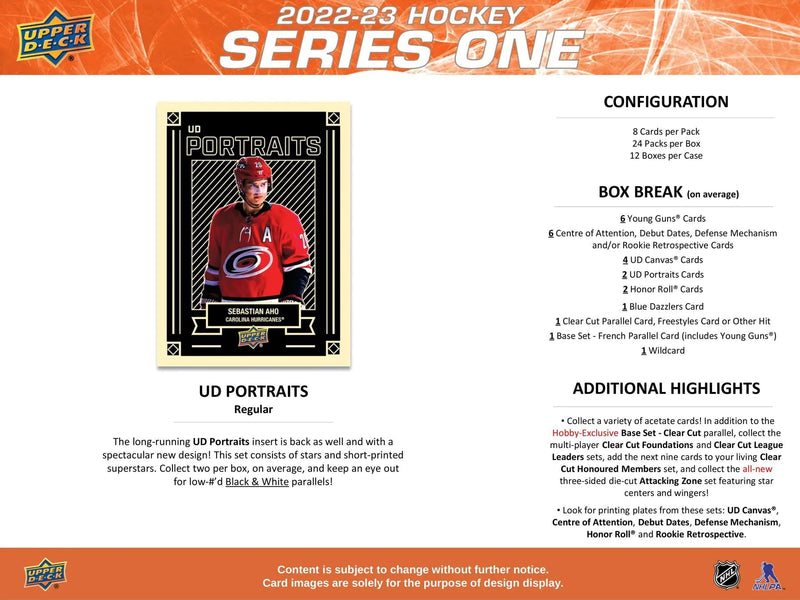 2022/23 Upper Deck Series 1 Hockey Hobby Pack