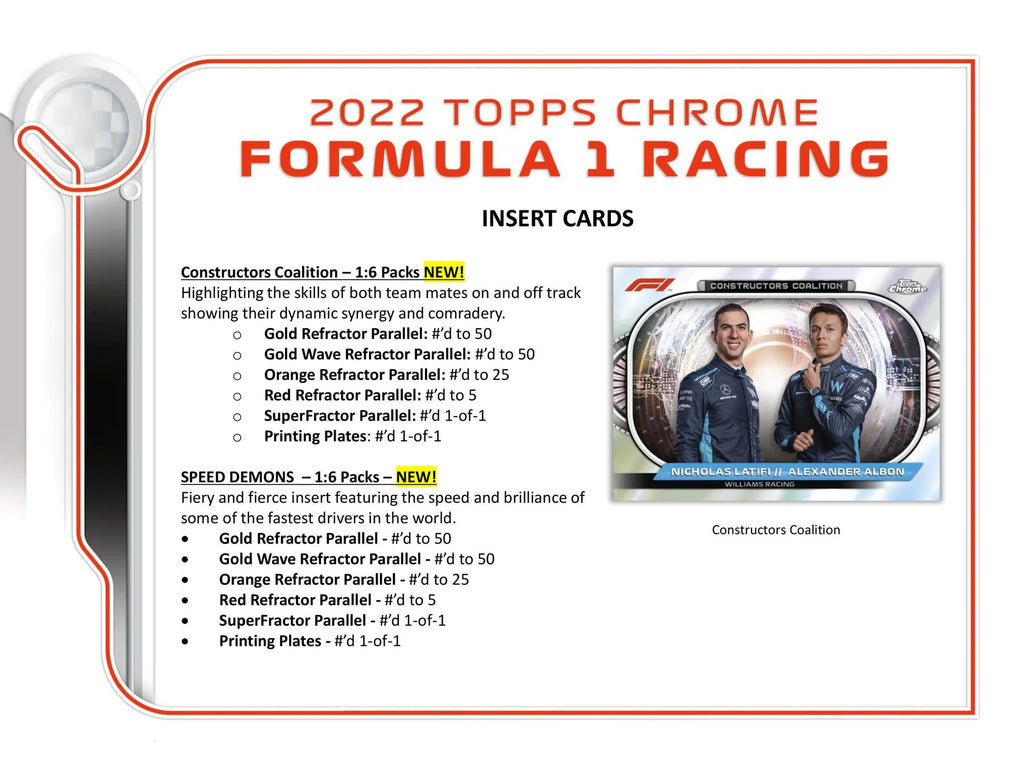 2022 Topps Chrome Formula 1 Racing Hobby Box | Maple Leaf Sports