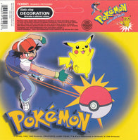 1999 Pokemon Static Cling Decorations - Set of Four