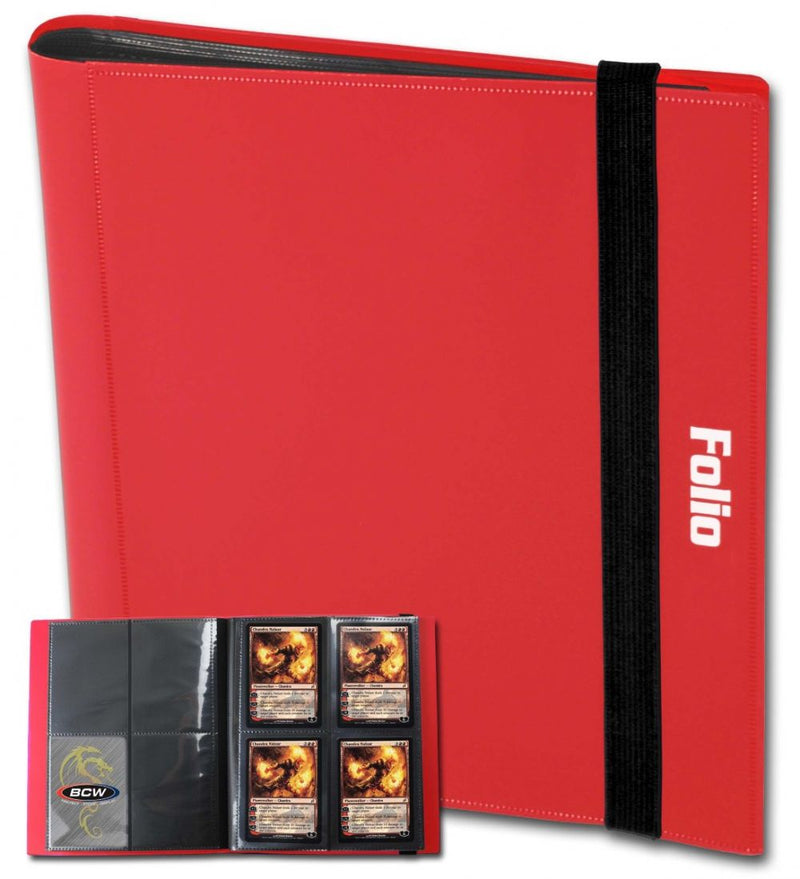 BCW Card Folio 4-Pocket Album - Red