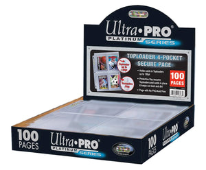 Ultra-Pro 4-Pocket Pages for Top Loader Cards (100 Count Box)